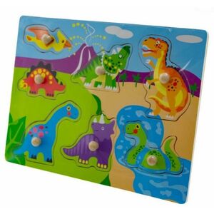 TULIMI Dřevěné zábavné puzzle vkládací 30x22, 5cm - Dinosauři obraz