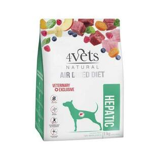 4vets AIR DRIED NATURAL VETERINARY EXCLUSIVE HEPATIC 1kg sušené krmivo pro psy s one obraz