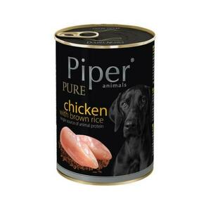 PIPER PURE Chicken 400g kuře a hnědá rýže konzerva pro dospělé psy obraz