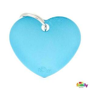 My Family MF BIG HEART ALUMINUM LIGHT BLUE 3, 1x3, 76 cm gravírovateľný přívěsek obraz