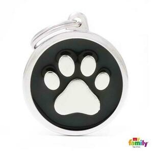 My Family MF BLACK BIG CIRCLE PAW 3, 93x3, 17cm gravírovateľný přívěsek obraz