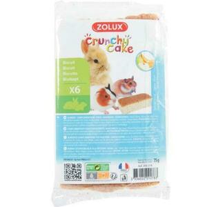 Zolux CRUNCHY CAKE biskvit jablko / banán 6ks 75g obraz