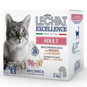 Monge LECHAT EXCELLENCE ADULT hovězí/losos multi pack 12x100g kapsička obraz