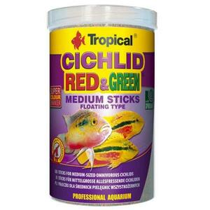 Tropical Cichlid Red&Green Medium Sticks 1000ml/360g tyčinky pro střední všežravé c obraz