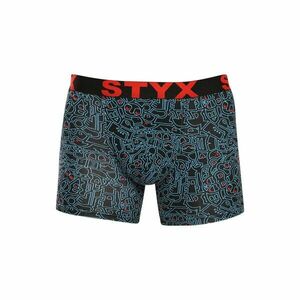 Styx Pánské boxerky long art sportovní guma doodle (U1256/2) M obraz