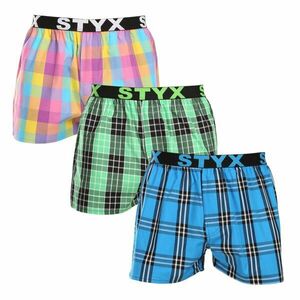 Styx 3PACK pánské trenky sportovní guma vícebarevné (3B102830) M obraz