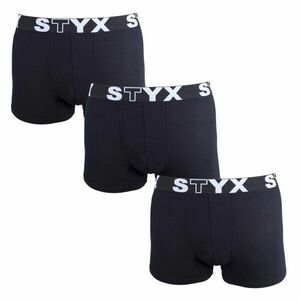 Styx 3PACK pánské boxerky sportovní guma nadrozměr černé (3R960) 4XL obraz