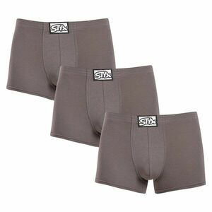 Styx 3PACK pánské boxerky klasická guma tmavě šedé (3Q1063) XL obraz