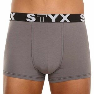 Styx Pánské boxerky sportovní guma nadrozměr tmavě šedé (R1063) 4XL obraz