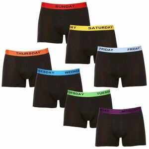 Nedeto 7PACK pánské boxerky černé (7NB001-week) M obraz