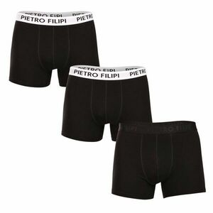 Pietro Filipi 3PACK pánské boxerky černé (3BCL007) XXL obraz