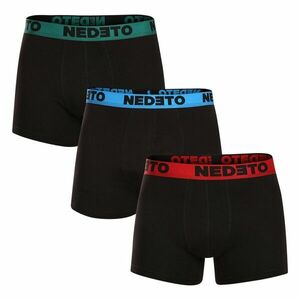 Nedeto 3PACK pánské boxerky černé (3NB002) XL obraz