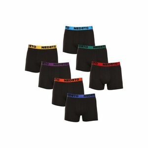 Nedeto 7PACK pánské boxerky černé (7NB002b) XL obraz