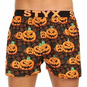 Styx Pánské trenky art sportovní guma Halloween dýně (B1755) XXL obraz