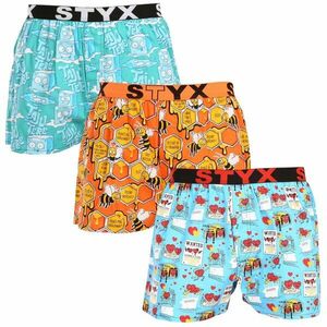 Styx 3PACK pánské trenky art sportovní guma vícebarevné (3B16476) XL obraz