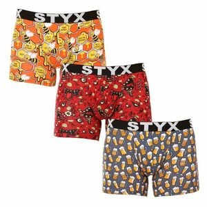 Styx 3PACK pánské boxerky long art sportovní guma vícebarevné (3U13714) L obraz