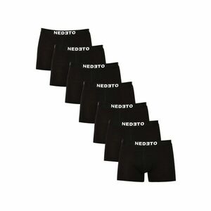 Nedeto 7PACK pánské boxerky černé (7NDTB001-brand) L obraz