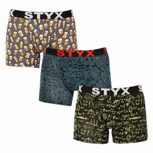 Styx 3PACK pánské boxerky long art sportovní guma vícebarevné (3U12672/2) L obraz