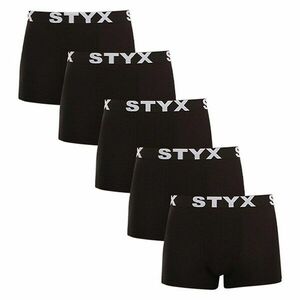 Styx 5PACK pánské boxerky sportovní guma nadrozměr černé (5R960) 4XL obraz