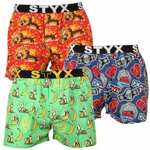 Styx 3PACK pánské trenky art sportovní guma vícebarevné (3B13946) M obraz