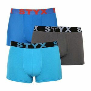 Styx 3PACK pánské boxerky sportovní guma nadrozměr vícebarevné (3R10379) 3XL obraz