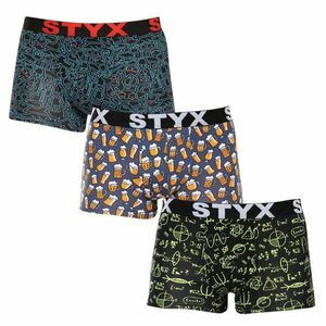 Styx 3PACK pánské boxerky art sportovní guma vícebarevné (3G12672/2) M obraz