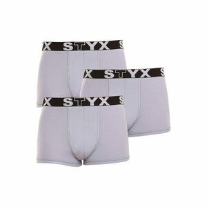 Styx 3PACK pánské boxerky sportovní guma šedé (G10676767) S obraz