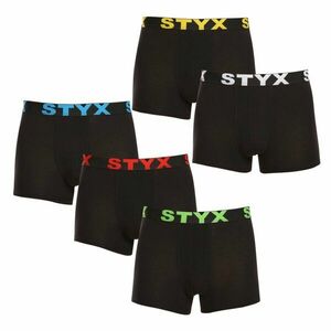 Styx 5PACK pánské boxerky sportovní guma černé (5G9601) M obraz