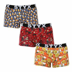 Styx 3PACK pánské boxerky art sportovní guma vícebarevné (3G13714) M obraz