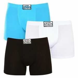 Styx 3PACK pánské boxerky long klasická guma vícebarevné (3F96019) L obraz