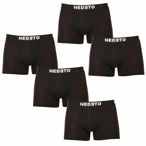 Nedeto 5PACK pánské boxerky černé (5NB001b) XXL obraz