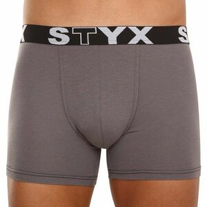 Styx Pánské boxerky long sportovní guma tmavě šedé (U1063) XXL obraz