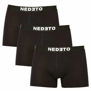 Nedeto 3PACK pánské boxerky černé (3NB001b) L obraz