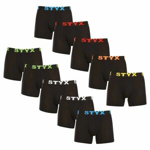 Styx 10PACK pánské boxerky long sportovní guma černé (10U9601) L obraz