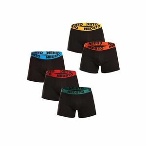 Nedeto 5PACK pánské boxerky černé (5NB002b) L obraz