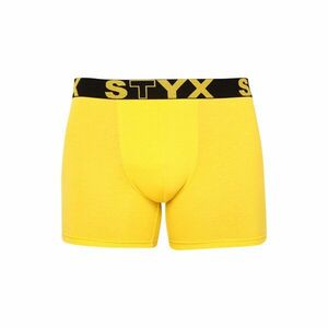 Styx Pánské boxerky long sportovní guma žluté (U1068) XXL obraz