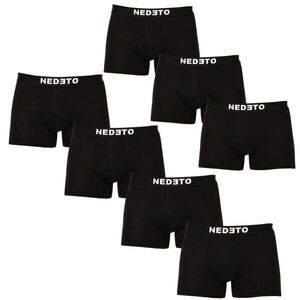 Nedeto 7PACK pánské boxerky černé (7NB001-brand) XL obraz