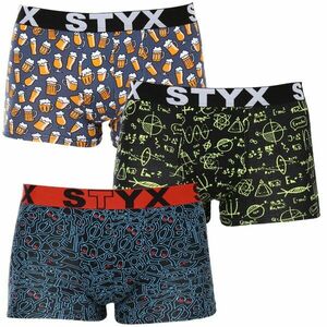 Styx 3PACK Pánské boxerky art sportovní guma nadrozměr (3R12672) 4XL obraz