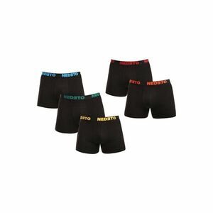 Nedeto 5PACK pánské boxerky černé (5NB003) XXL obraz