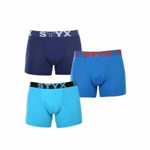 Styx 3PACK pánské boxerky long sportovní guma vícebarevné (3U96897) L obraz