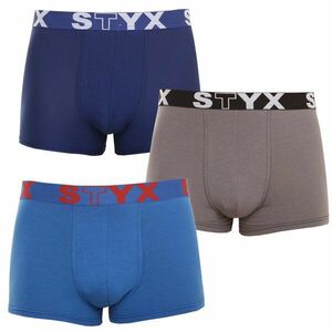 Styx 3PACK pánské boxerky sportovní guma vícebarevné (G9676863) XXL obraz