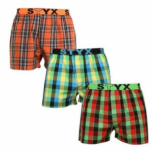 Styx 3PACK pánské trenky sportovní guma vícebarevné (3B092638) XL obraz