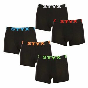 Styx 5PACK pánské boxerky sportovní guma černé (5G9602) M obraz