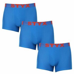 Styx 3PACK pánské boxerky sportovní guma modré (3G1167) XXL obraz