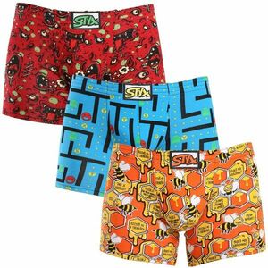 Styx 3PACK pánské boxerky long art klasická guma vícebarevné (3F12914) XL obraz