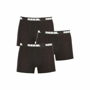 Nedeto 3PACK pánské boxerky Rebel černé (3NBR001) XXL obraz