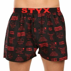 Styx Pánské trenky art sportovní guma Valentýn texty (B1757) XL obraz