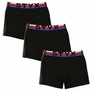 Styx 3PACK pánské boxerky sportovní guma černé trikolóra (3G1960) L obraz