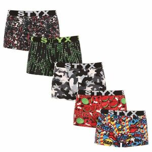 Styx 5PACK pánské boxerky art sportovní guma vícebarevné (G85052535759) M obraz