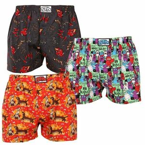 Styx 3PACK pánské trenky art klasická guma vícebarevné (3A15245) XL obraz